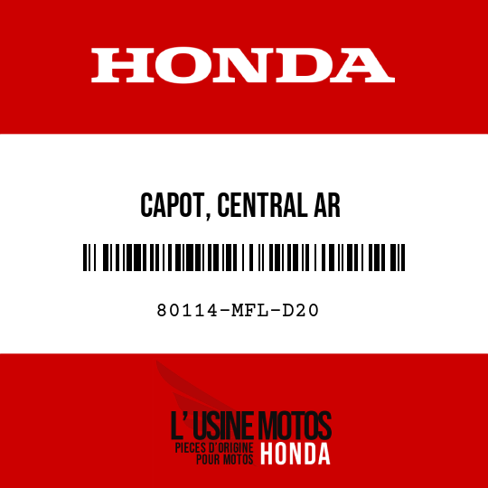 image de 80114-MFL-D20 CAPOT, CENTRAL AR