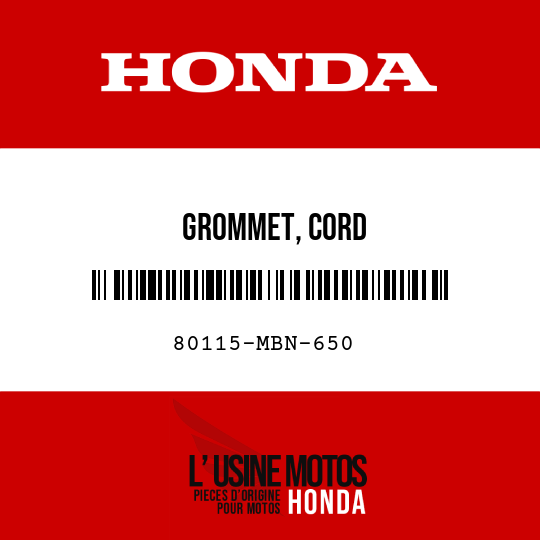 image de 80115-MBN-650 GROMMET, CORD