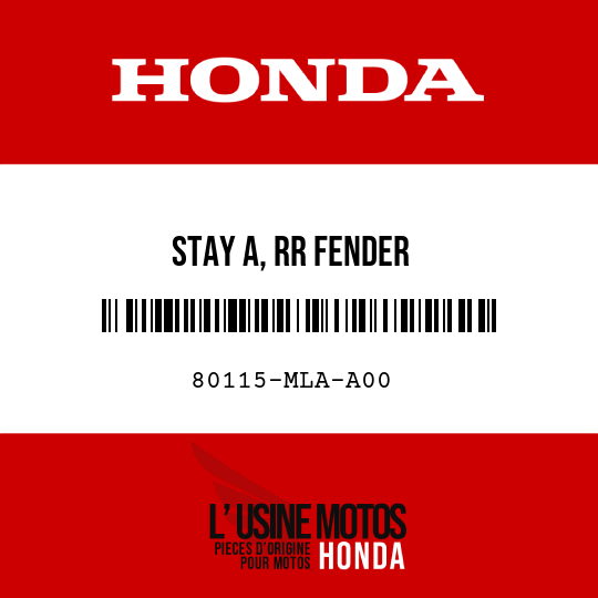 image de 80115-MLA-A00 STAY A, RR FENDER
