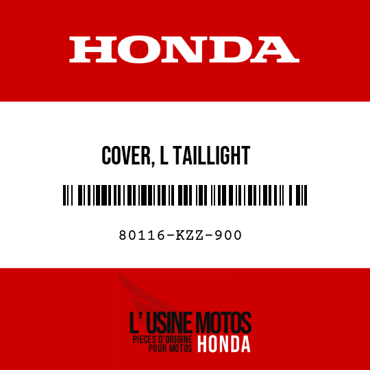 image de 80116-KZZ-900 COVER, L TAILLIGHT