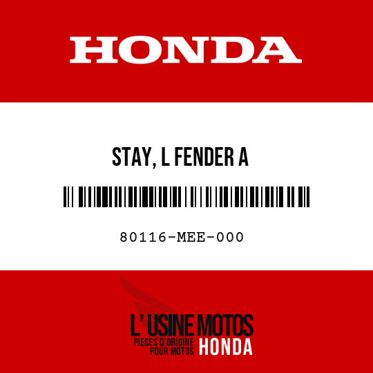 image de 80116-MEE-000 STAY, L FENDER A