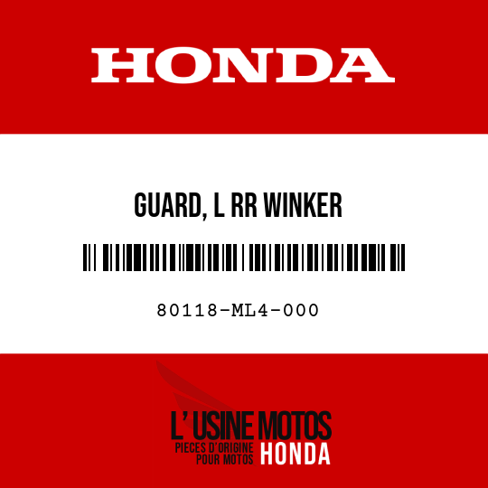 image de 80118-ML4-000 GUARD, L RR WINKER