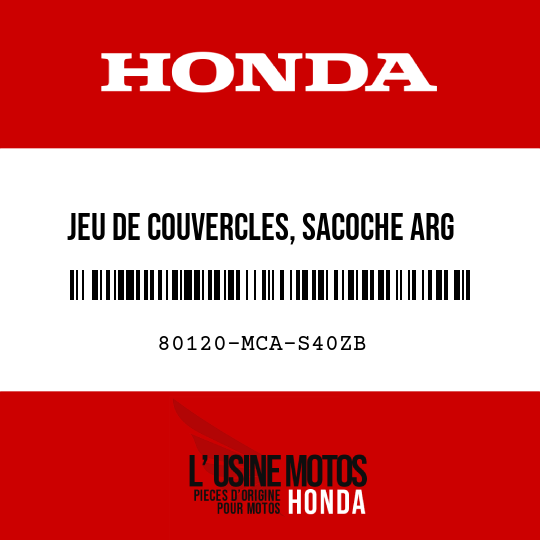 image de 80120-MCA-S40ZB JEU DE COUVERCLES, SACOCHE ARG NHB01
