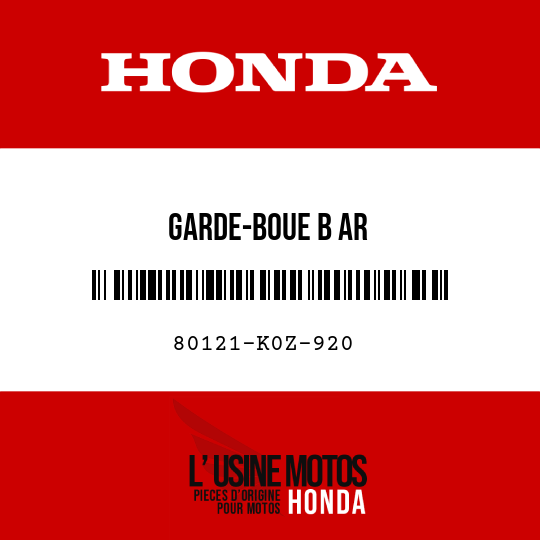image de 80121-K0Z-920 GARDE-BOUE B AR