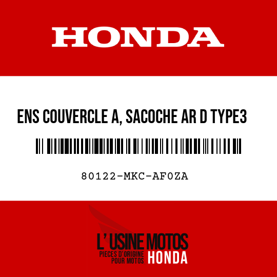 image de 80122-MKC-AF0ZA ENS COUVERCLE A, SACOCHE AR D TYPE3