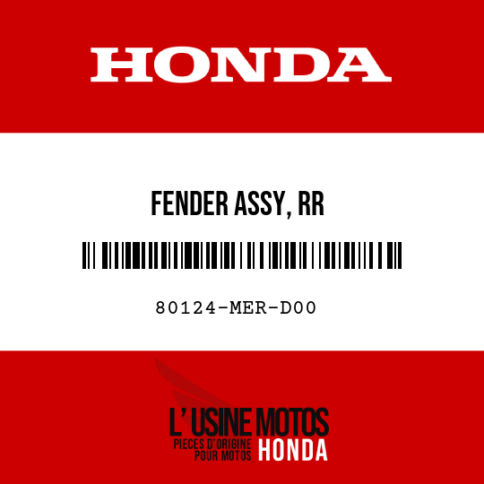image de 80124-MER-D00 FENDER ASSY, RR