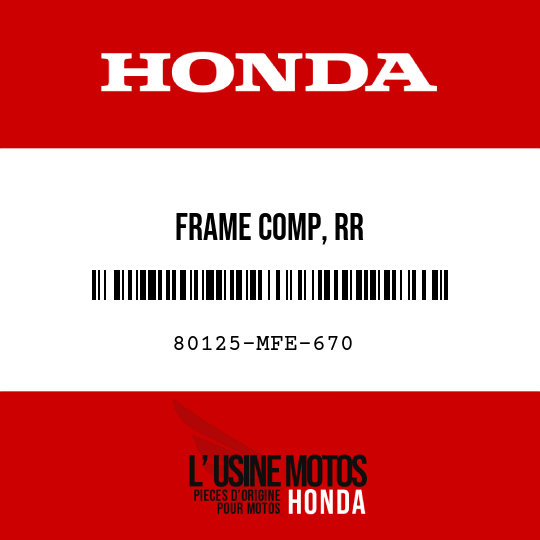 image de 80125-MFE-670 FRAME COMP, RR