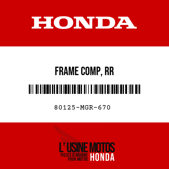image de 80125-MGR-670 FRAME COMP, RR