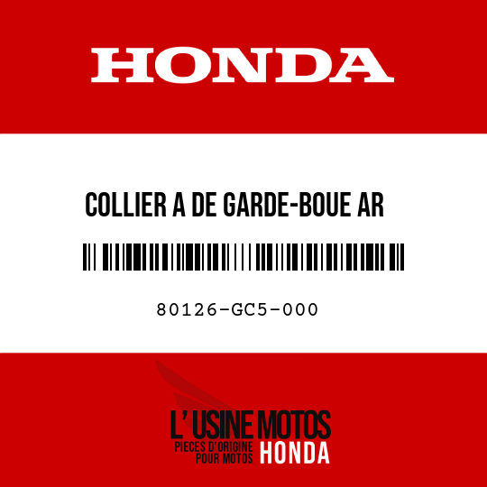 image de 80126-GC5-000 COLLIER A DE GARDE-BOUE AR