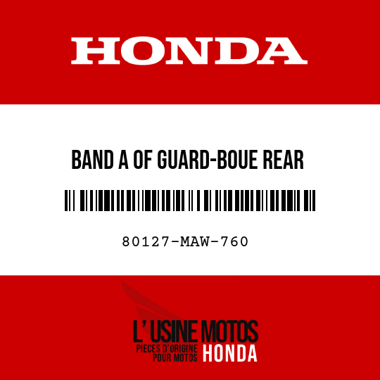 image de 80127-MAW-760 BAND A OF GUARD-BOUE REAR