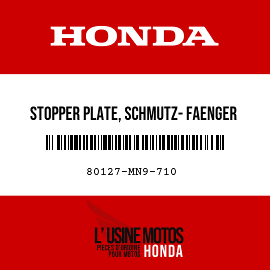 image de 80127-MN9-710 STOPPER PLATE, SCHMUTZ- FAENGER