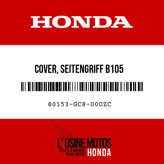 image de 80153-GC8-000ZC COVER, SEITENGRIFF B105