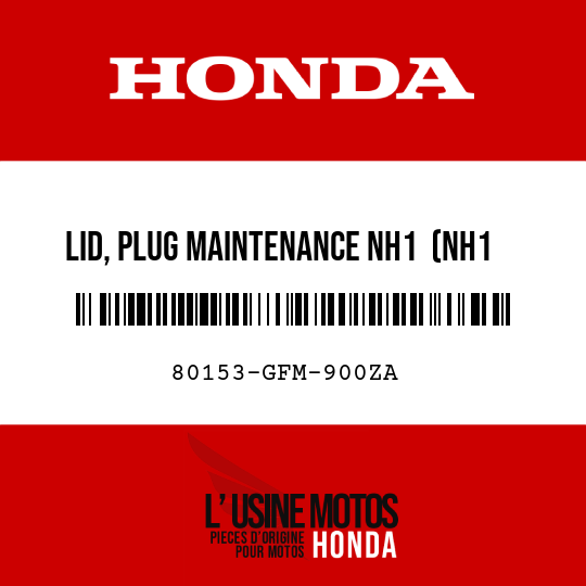 image de 80153-GFM-900ZA LID, PLUG MAINTENANCE NH1  (NH1 BLACK)