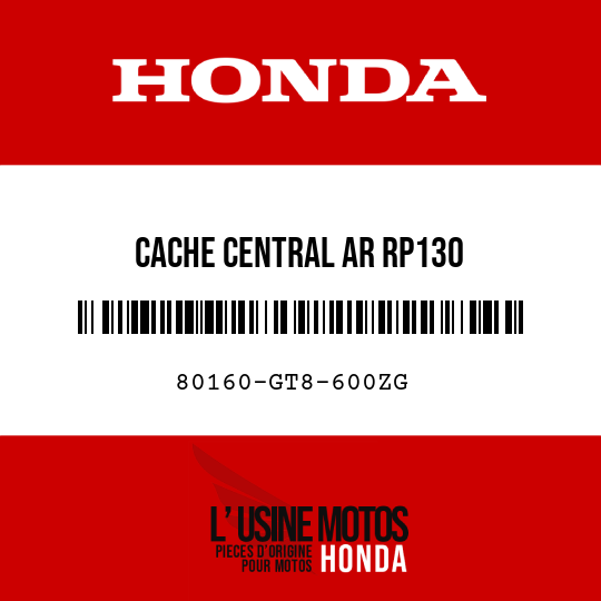 image de 80160-GT8-600ZG CACHE CENTRAL AR RP130