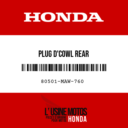 image de 80501-MAW-760 PLUG D'COWL REAR