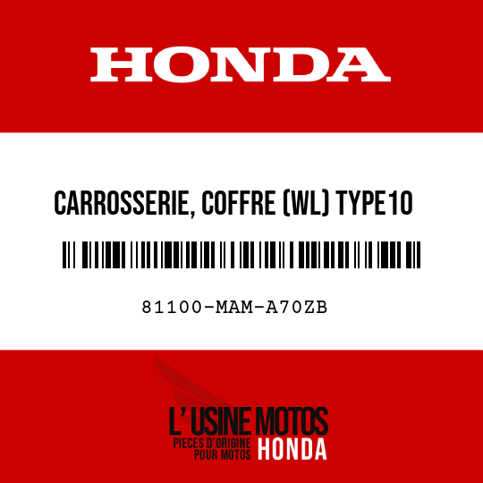 image de 81100-MAM-A70ZB CARROSSERIE, COFFRE (WL) TYPE10 