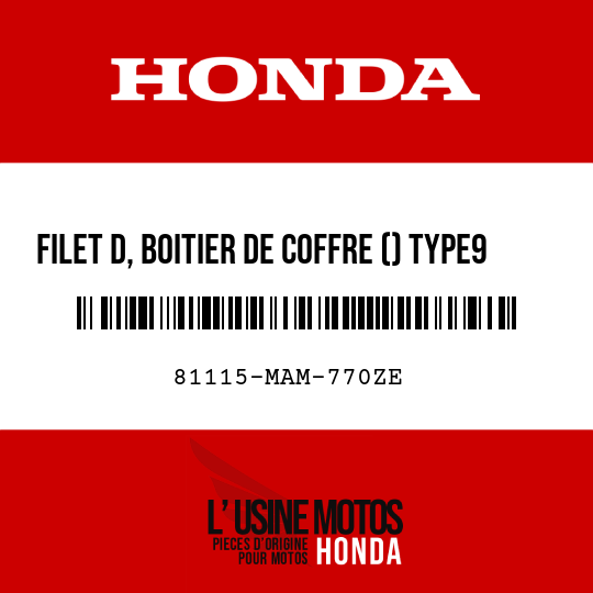 image de 81115-MAM-770ZE FILET D, BOITIER DE COFFRE () TYPE9