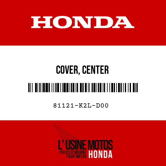 image de 81121-K2L-D00 COVER, CENTER
