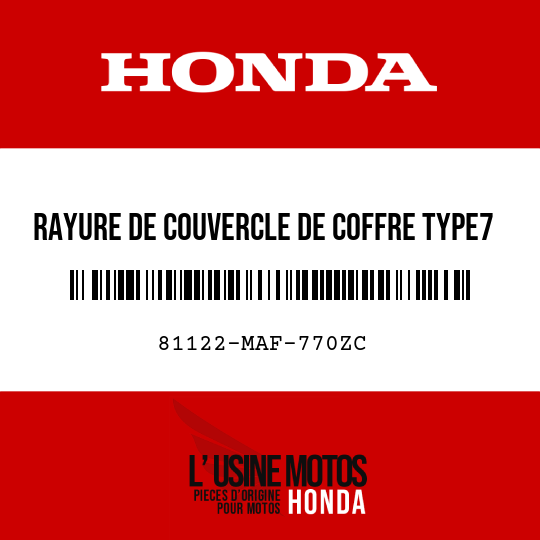 image de 81122-MAF-770ZC RAYURE DE COUVERCLE DE COFFRE TYPE7 
