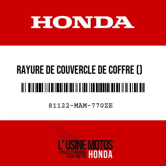 image de 81122-MAM-770ZE RAYURE DE COUVERCLE DE COFFRE () TYPE9