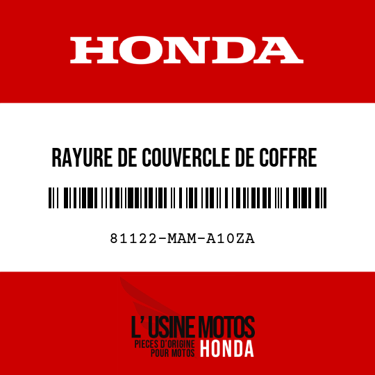 image de 81122-MAM-A10ZA RAYURE DE COUVERCLE DE COFFRE TYPE10 