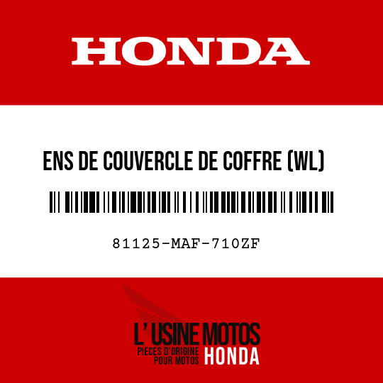 image de 81125-MAF-710ZF ENS DE COUVERCLE DE COFFRE (WL) TYPE7 