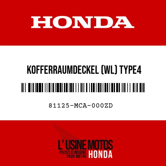 image de 81125-MCA-000ZD KOFFERRAUMDECKEL (WL) TYPE4