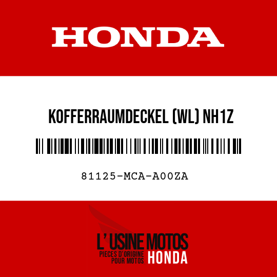 image de 81125-MCA-A00ZA KOFFERRAUMDECKEL (WL) NH1Z