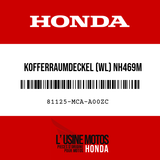 image de 81125-MCA-A00ZC KOFFERRAUMDECKEL (WL) NH469M