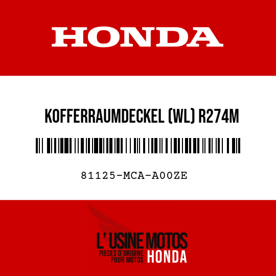 image de 81125-MCA-A00ZE KOFFERRAUMDECKEL (WL) R274M