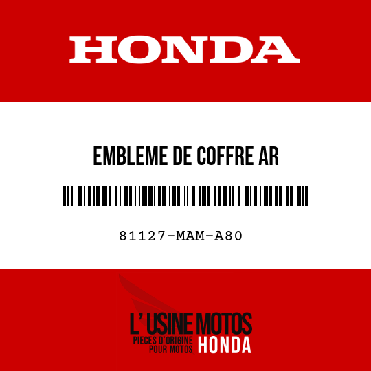 image de 81127-MAM-A80 EMBLEME DE COFFRE AR