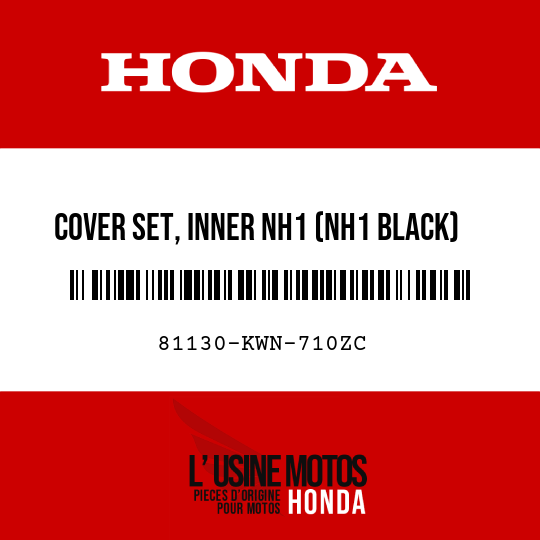 image de 81130-KWN-710ZC COVER SET, INNER NH1 (NH1 BLACK)