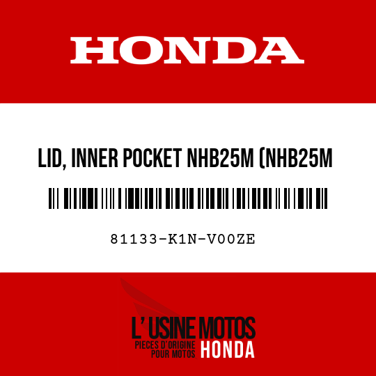 image de 81133-K1N-V00ZE LID, INNER POCKET NHB25M (NHB25M POSEIDON BLACK METALLIC)