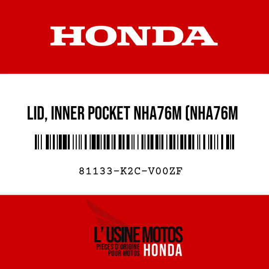 image de 81133-K2C-V00ZF LID, INNER POCKET NHA76M (NHA76M MAT GALAXY BLACK METALLIC)