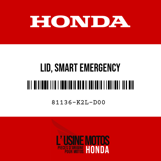 image de 81136-K2L-D00 LID, SMART EMERGENCY