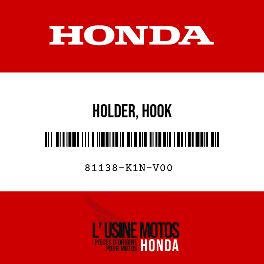 image de 81138-K1N-V00 HOLDER, HOOK