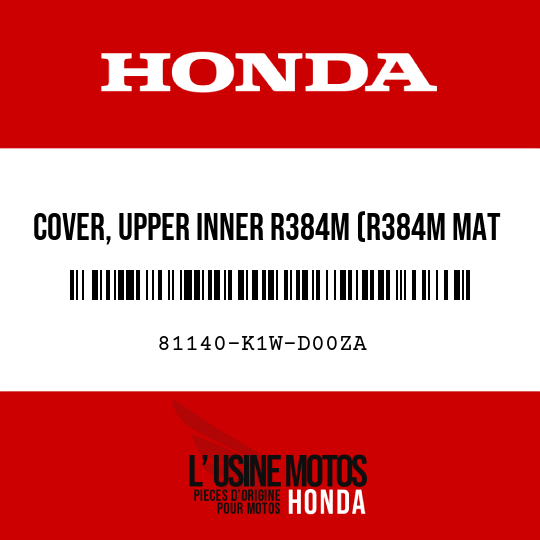 image de 81140-K1W-D00ZA COVER, UPPER INNER R384M (R384M MAT CARNELIAN RED METALLIC)