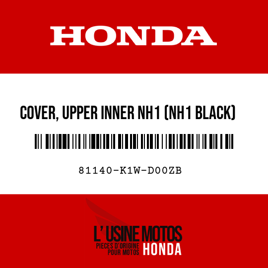 image de 81140-K1W-D00ZB COVER, UPPER INNER NH1 (NH1 BLACK)