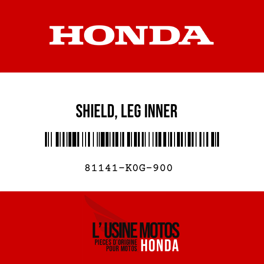 image de 81141-K0G-900 SHIELD, LEG INNER