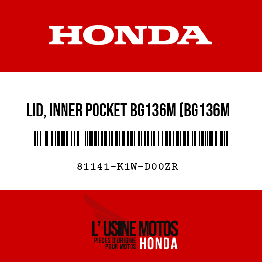 image de 81141-K1W-D00ZR LID, INNER POCKET BG136M (BG136M ZEFIRO BLUE METALLIC)