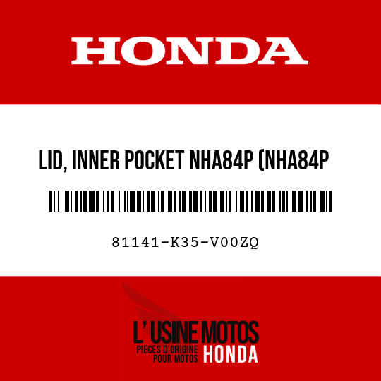 image de 81141-K35-V00ZQ LID, INNER POCKET NHA84P (NHA84P PEARL NIGHTSTAR BLACK)