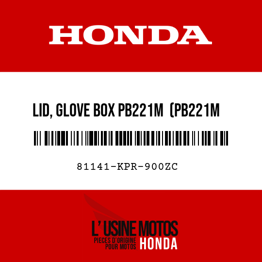 image de 81141-KPR-900ZC LID, GLOVE BOX PB221M  (PB221M CYCLONE BLUE METALLIC)
