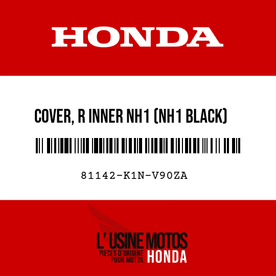 image de 81142-K1N-V90ZA COVER, R INNER NH1 (NH1 BLACK)