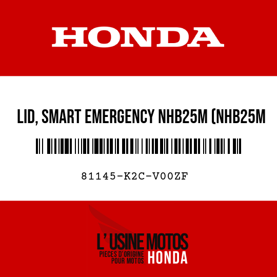 image de 81145-K2C-V00ZF LID, SMART EMERGENCY NHB25M (NHB25M POSEIDON BLACK METALLIC)