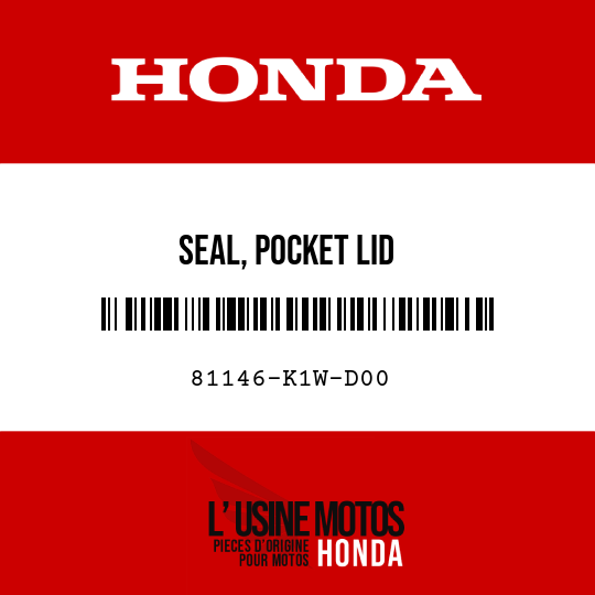 image de 81146-K1W-D00 SEAL, POCKET LID
