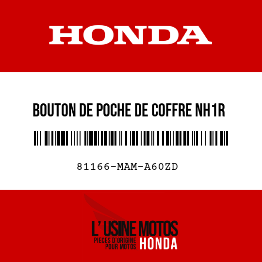 image de 81166-MAM-A60ZD BOUTON DE POCHE DE COFFRE NH1R 