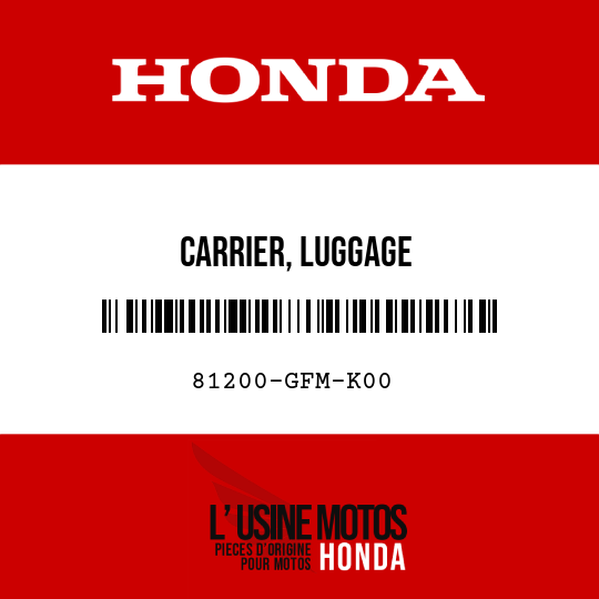 image de 81200-GFM-K00 CARRIER, LUGGAGE