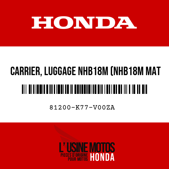 image de 81200-K77-V00ZA CARRIER, LUGGAGE NHB18M (NHB18M MAT TECHNO SILVER METALLIC)