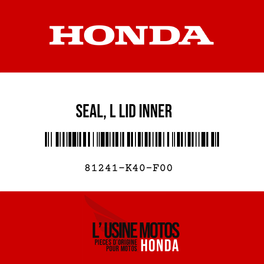 image de 81241-K40-F00 SEAL, L LID INNER
