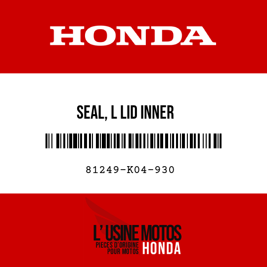 image de 81249-K04-930 SEAL, L LID INNER